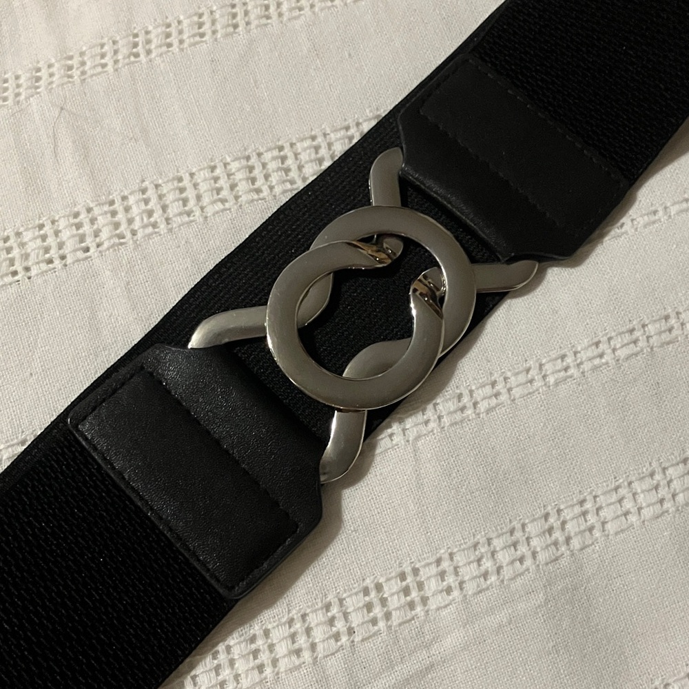 Black Belt with Silver Buckle